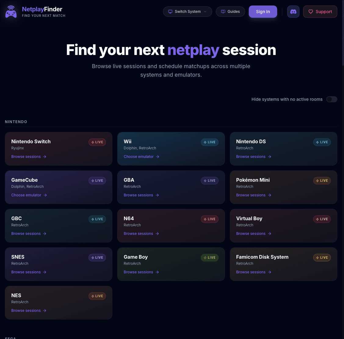 NetplayFinder.com Main Page